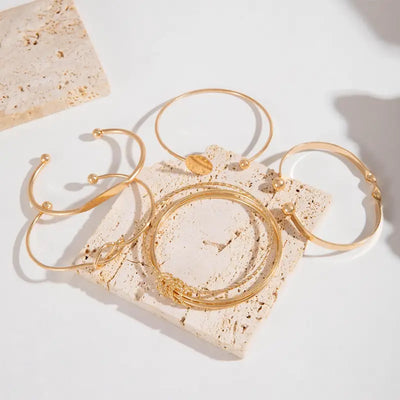 Katerina | Knotted Bracelet Set - Gold