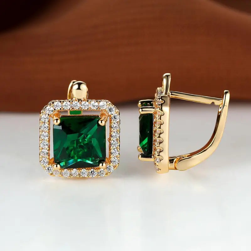 Nerelle | Golden Square Earrings