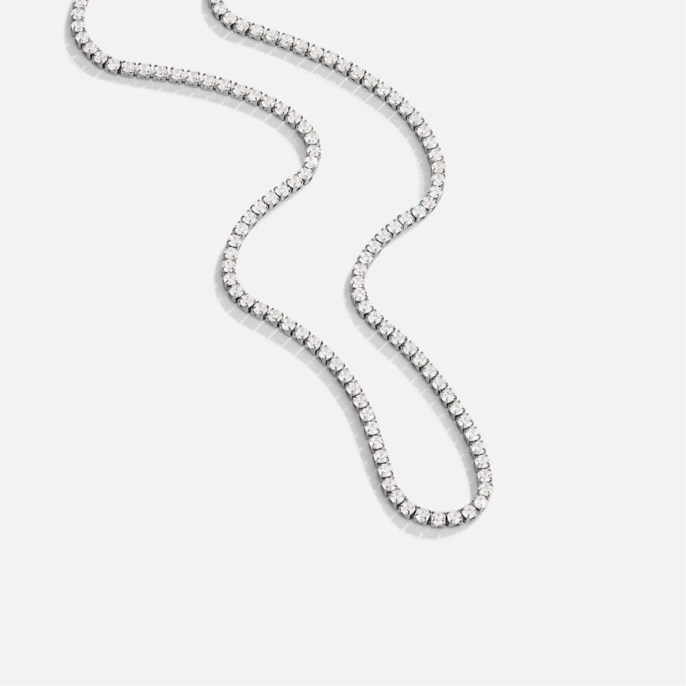 Sabryna | Silver Crystal Necklace