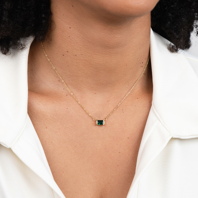 Avielle | Delicate Green Necklace