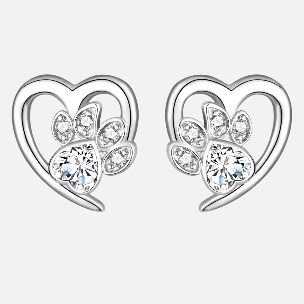Celine | Crystal Paw Earrings