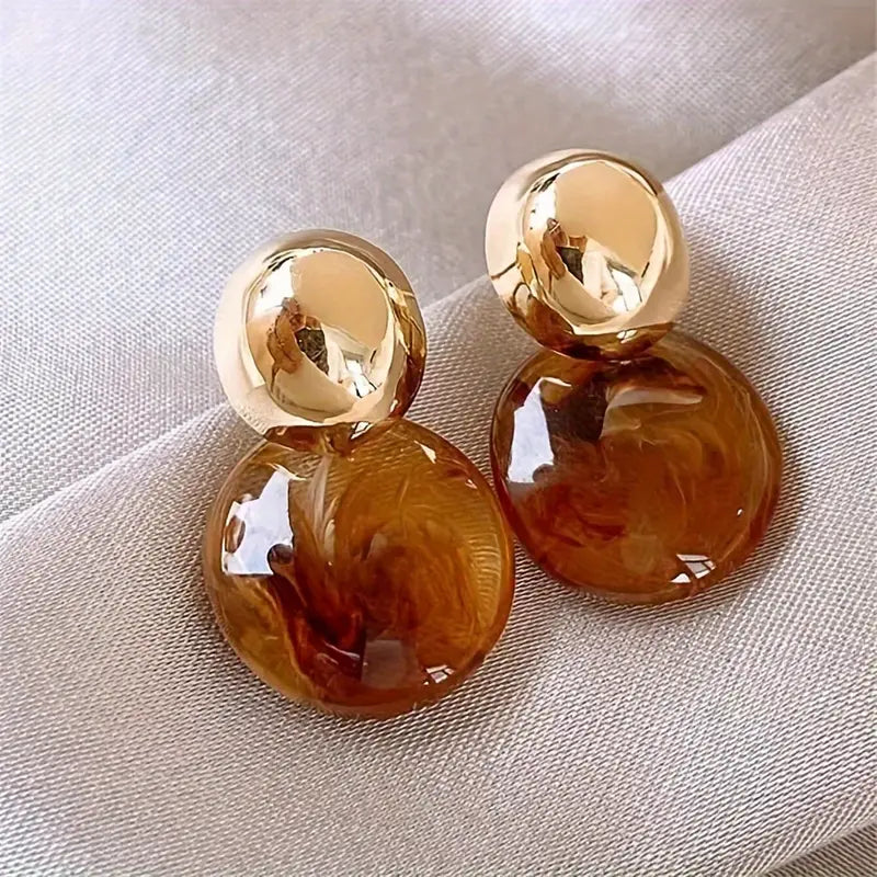 Aurora | Amber Drop Earrings - Gold