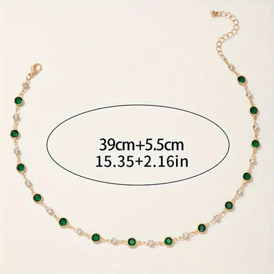 Aureline | Green Pendant Necklace