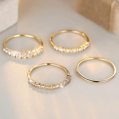 Tahlira | Golden Stacking Rings