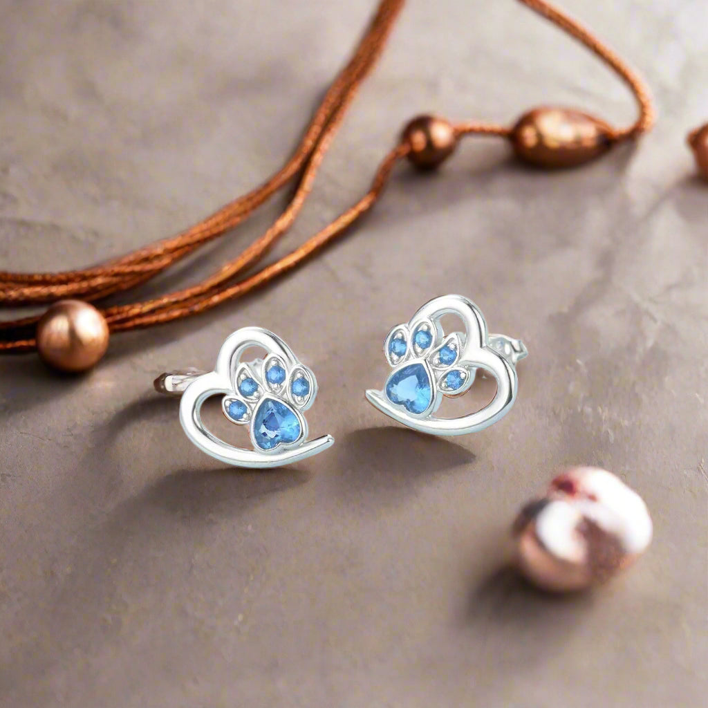 Celine | Crystal Paw Earrings