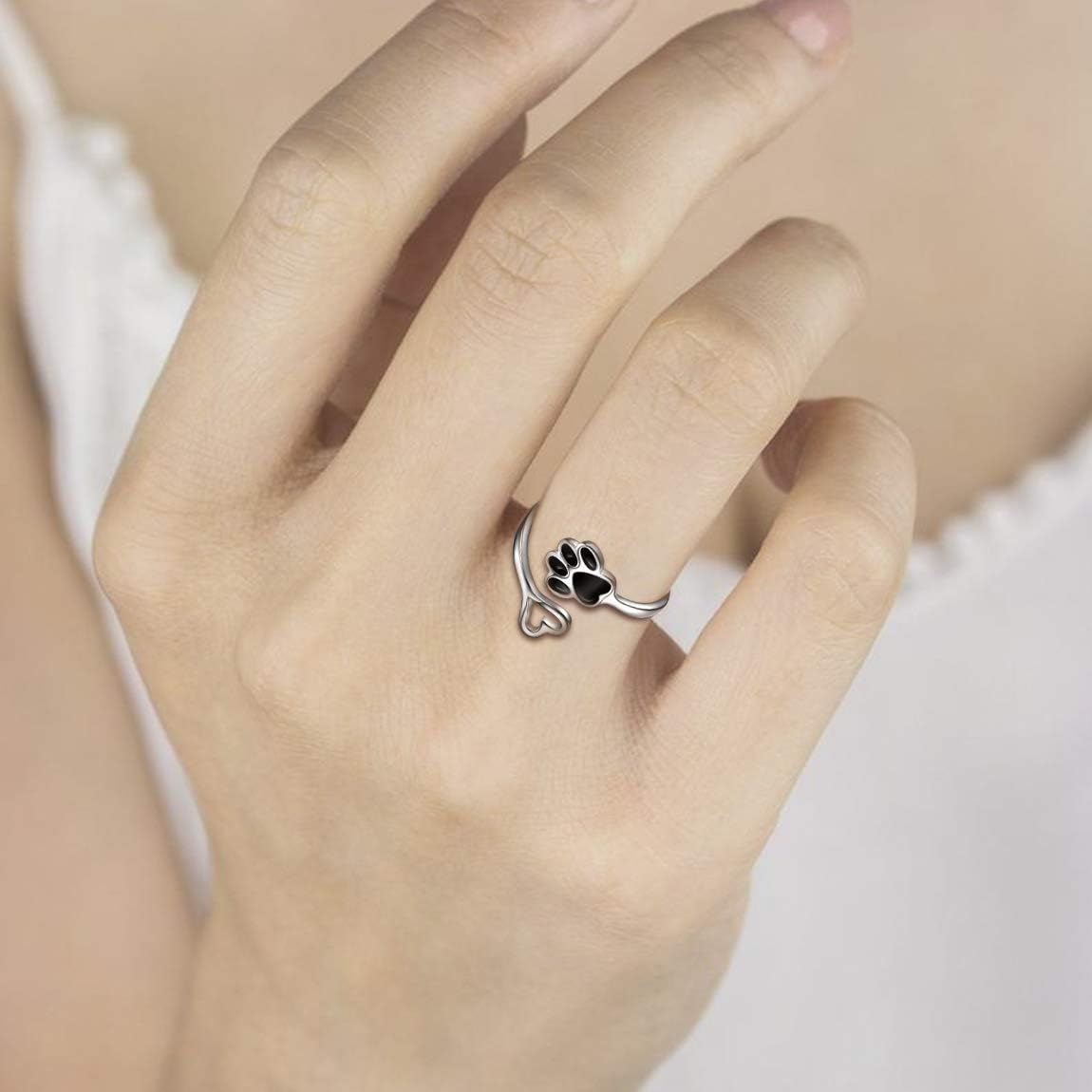 Camille | Paw Heart Ring