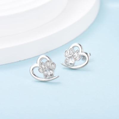 Celine | Crystal Paw Earrings
