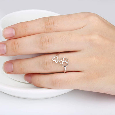 Camille | Paw Heart Ring