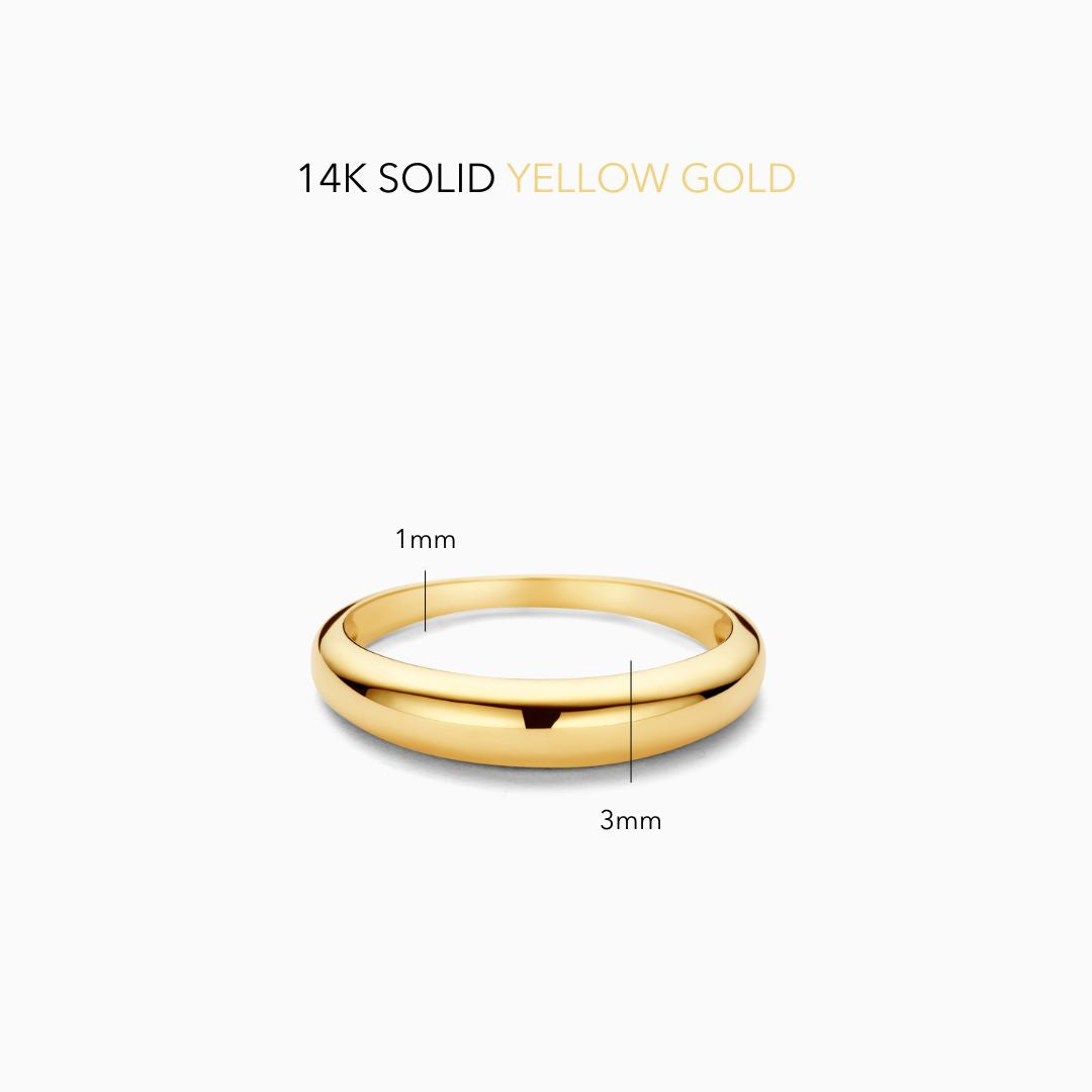 Alessia | Midi Dome Ring - Gold