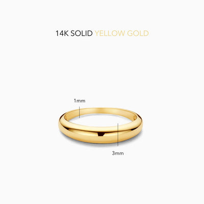 Alessia | Midi Dome Ring - Gold