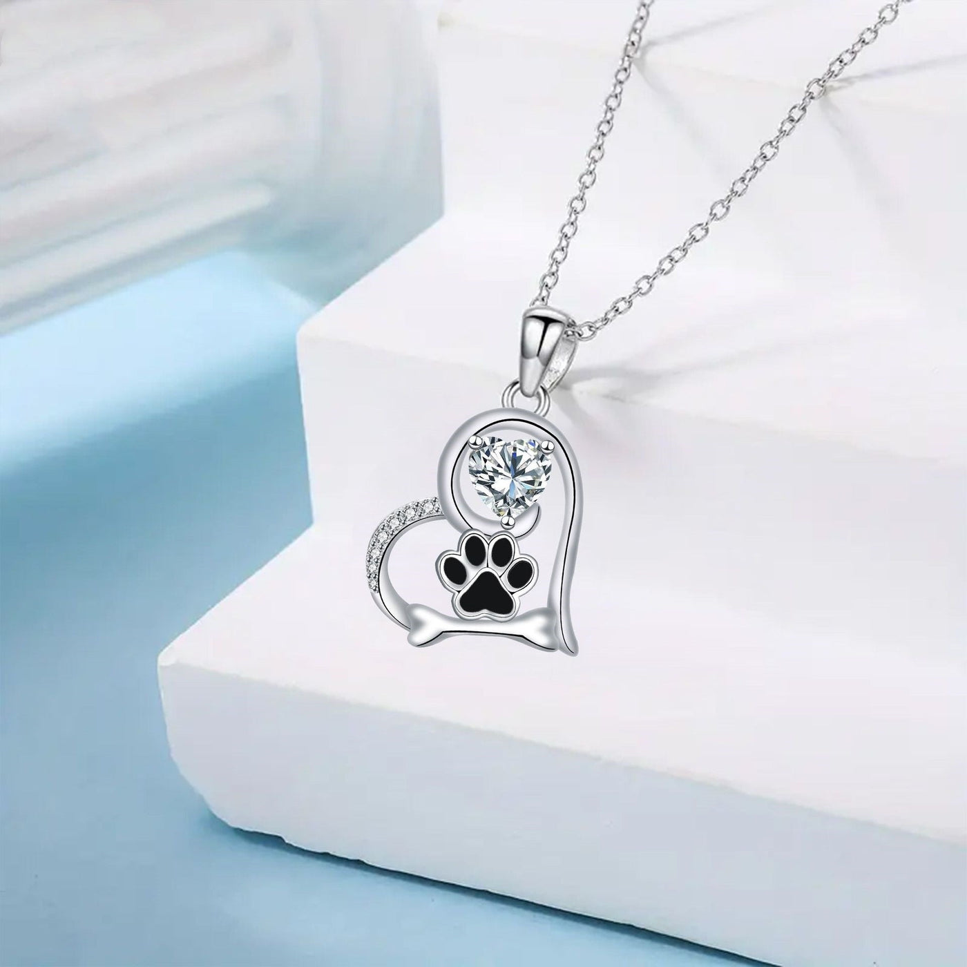 Amoria | Crystal Paw Necklace