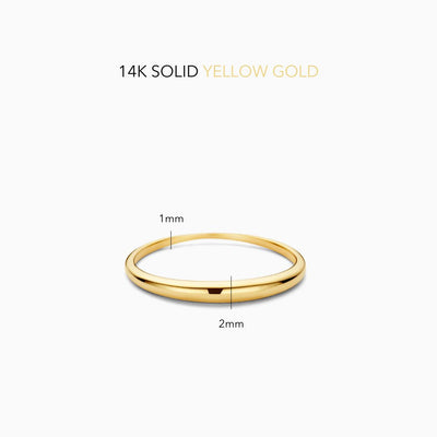 Sylvia | Slim Dome Ring - Gold