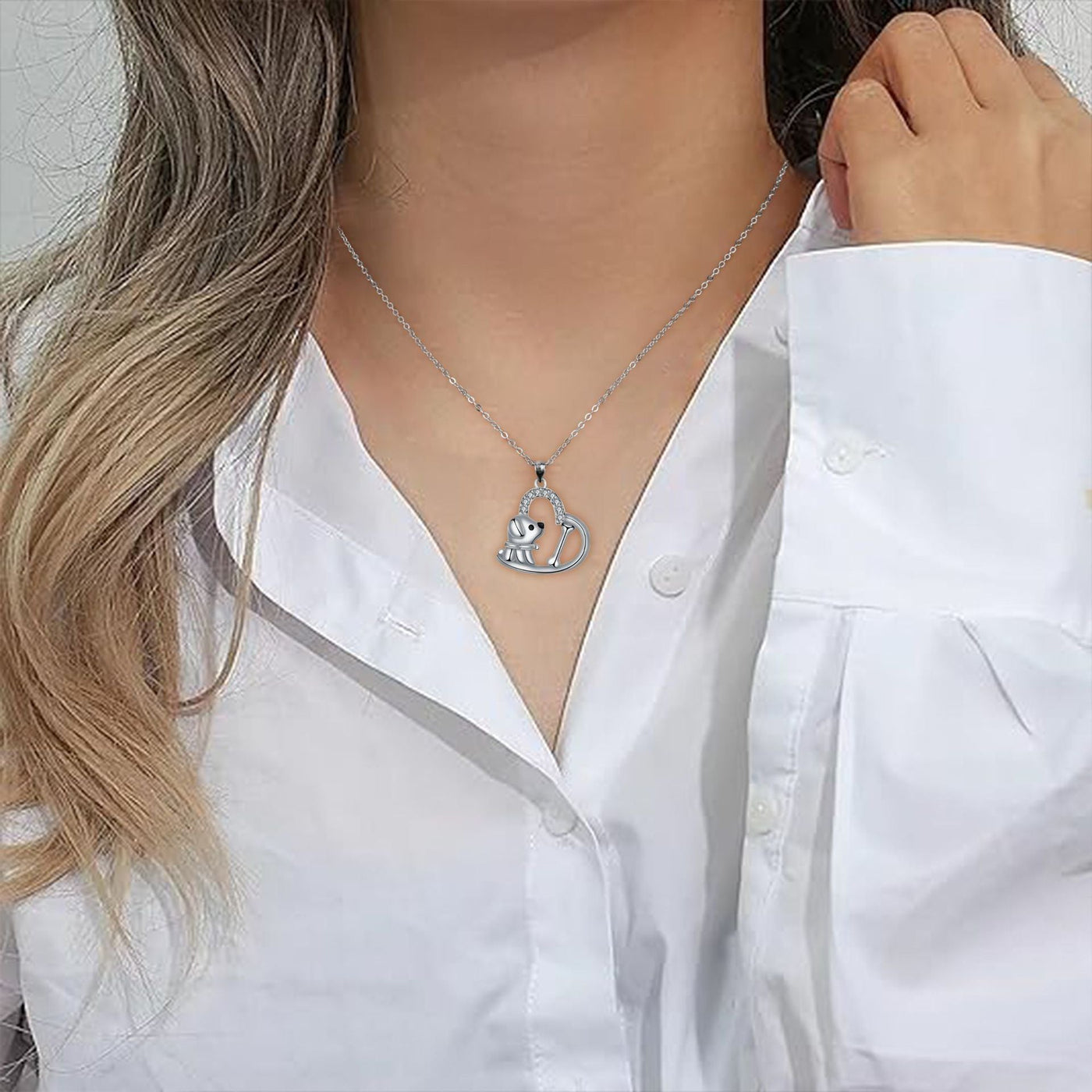 Anira | Dog Heart Necklace