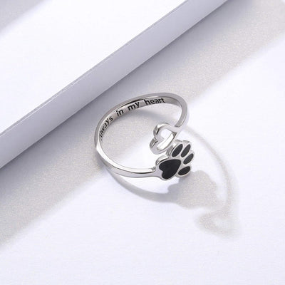 Camille | Paw Heart Ring