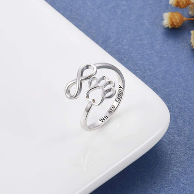 Camille | Paw Heart Ring