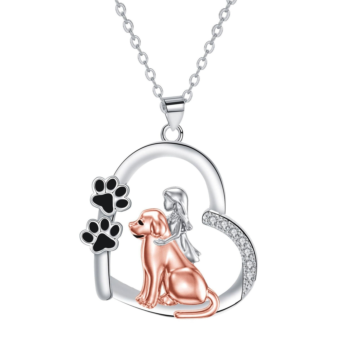 Lysette | Dog & Girl Necklace