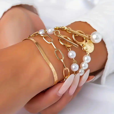 Catarina | Chic Bracelet Set - Gold