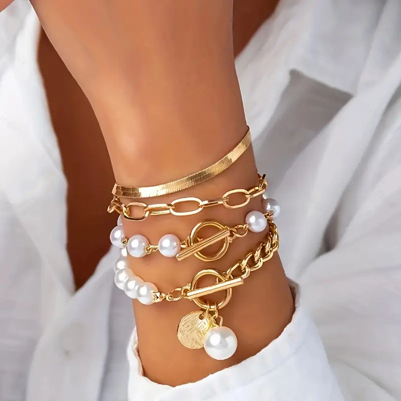 Catarina | Chic Bracelet Set - Gold