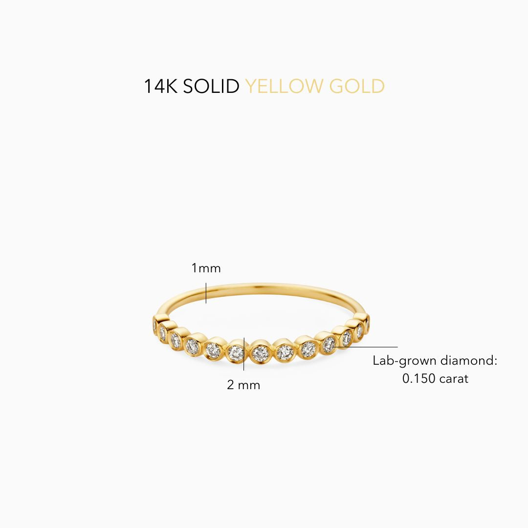 Aelina | Diamond Bubble Ring - Gold