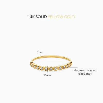 Aelina | Diamond Bubble Ring - Gold