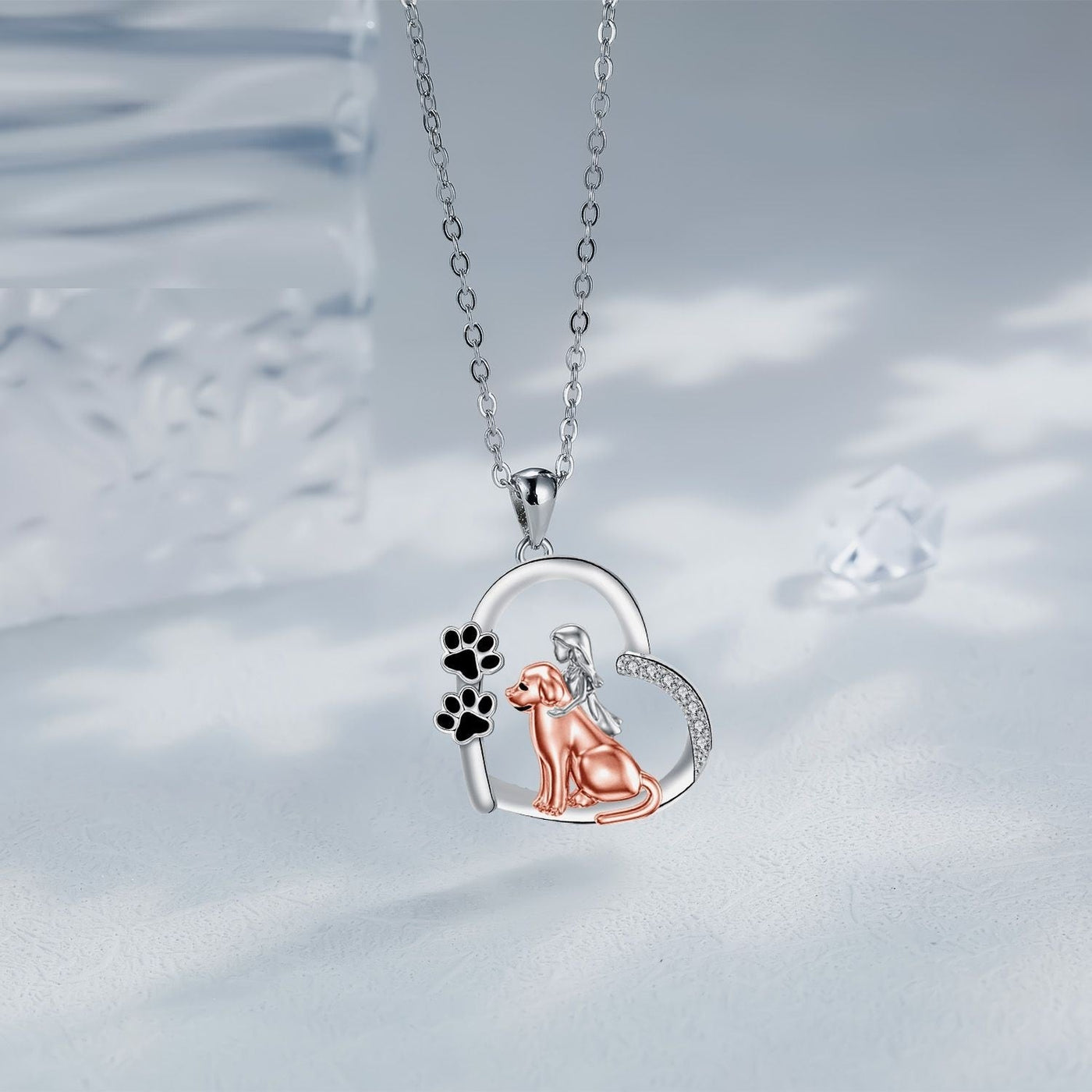 Lysette | Dog & Girl Necklace