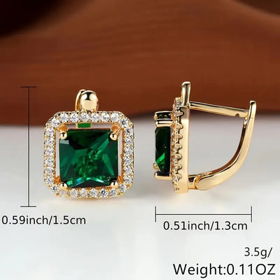 Nerelle | Golden Square Earrings