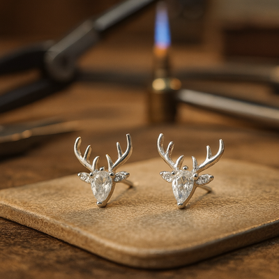 Eirisse | Antler Zircon Earrings