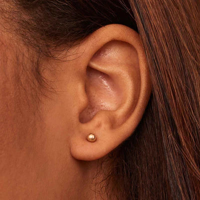 Helia | Ball Gold Studs - Gold