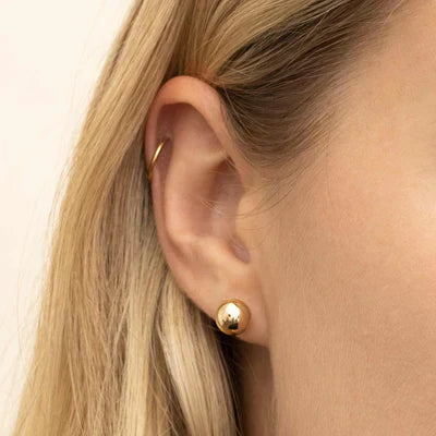 Helia | Ball Gold Studs - Gold