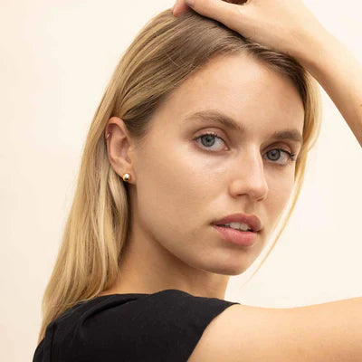 Helia | Ball Gold Studs - Gold