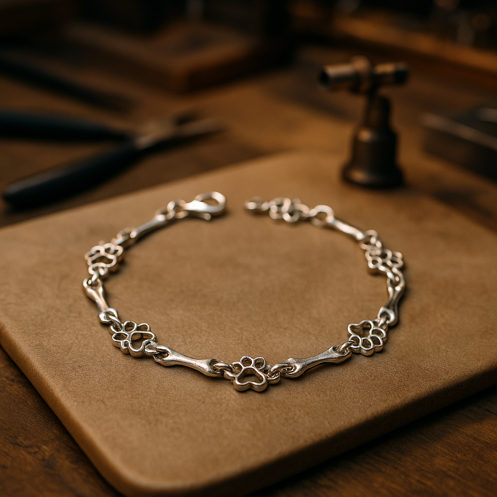 Cyrisse | Silver Paw Charm Bracelet