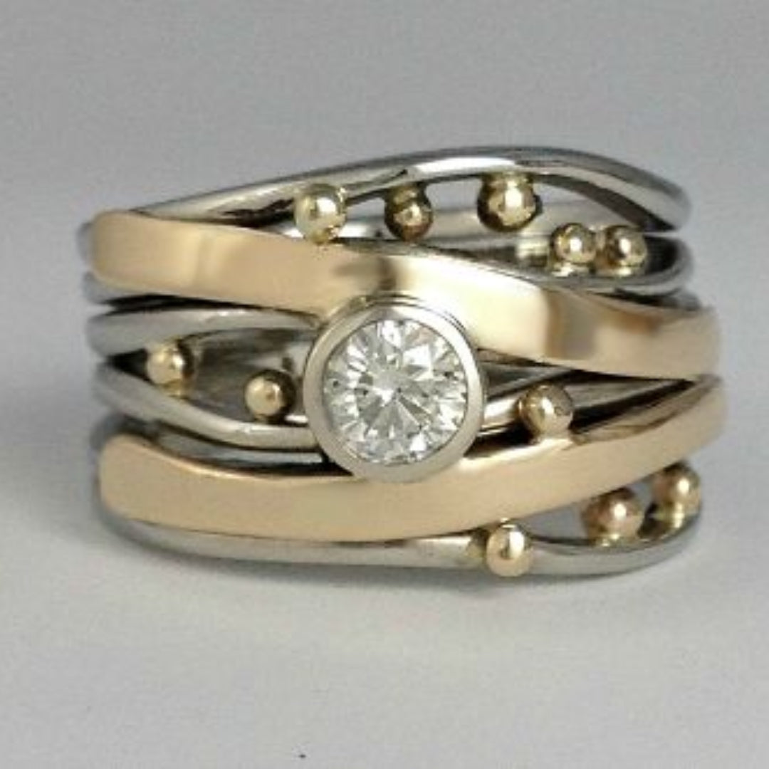 Carmira | Inlaid Gold Ring