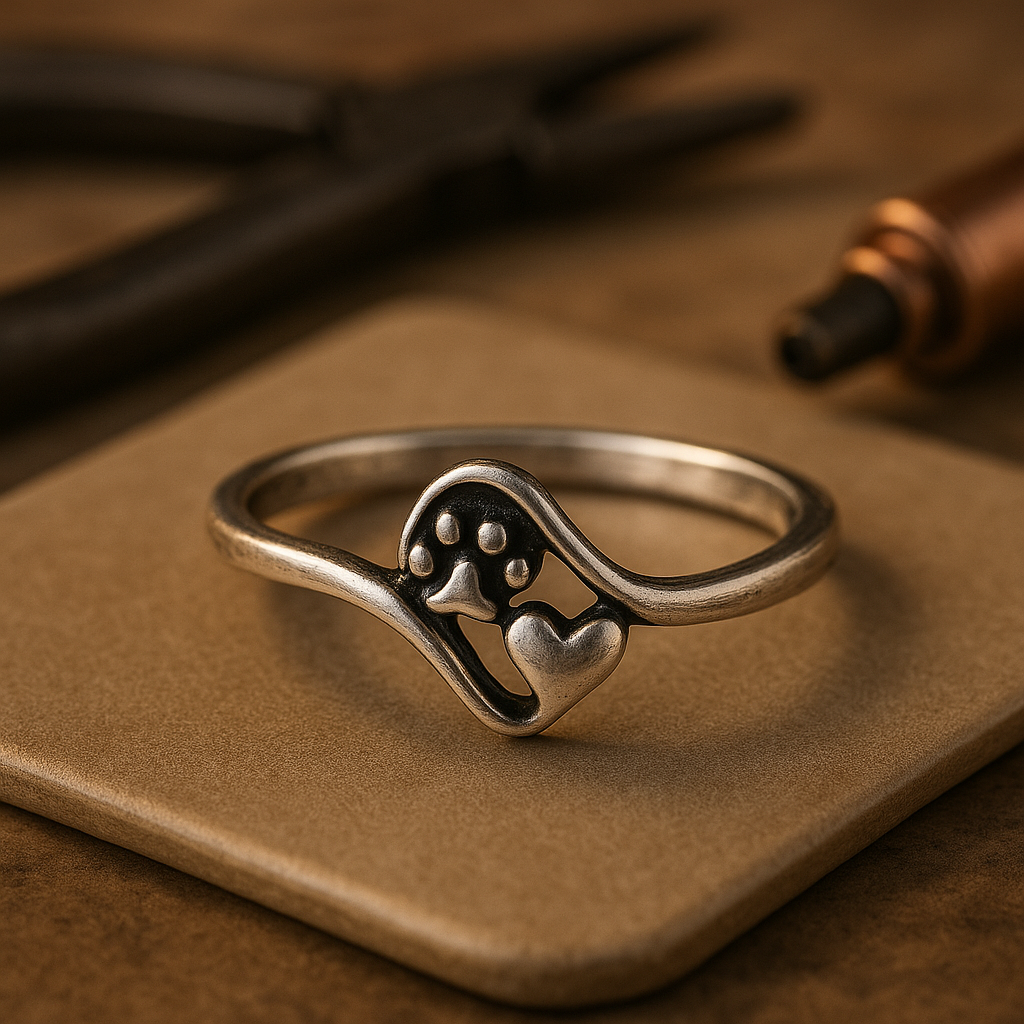 Corinne | Heart Paw Ring
