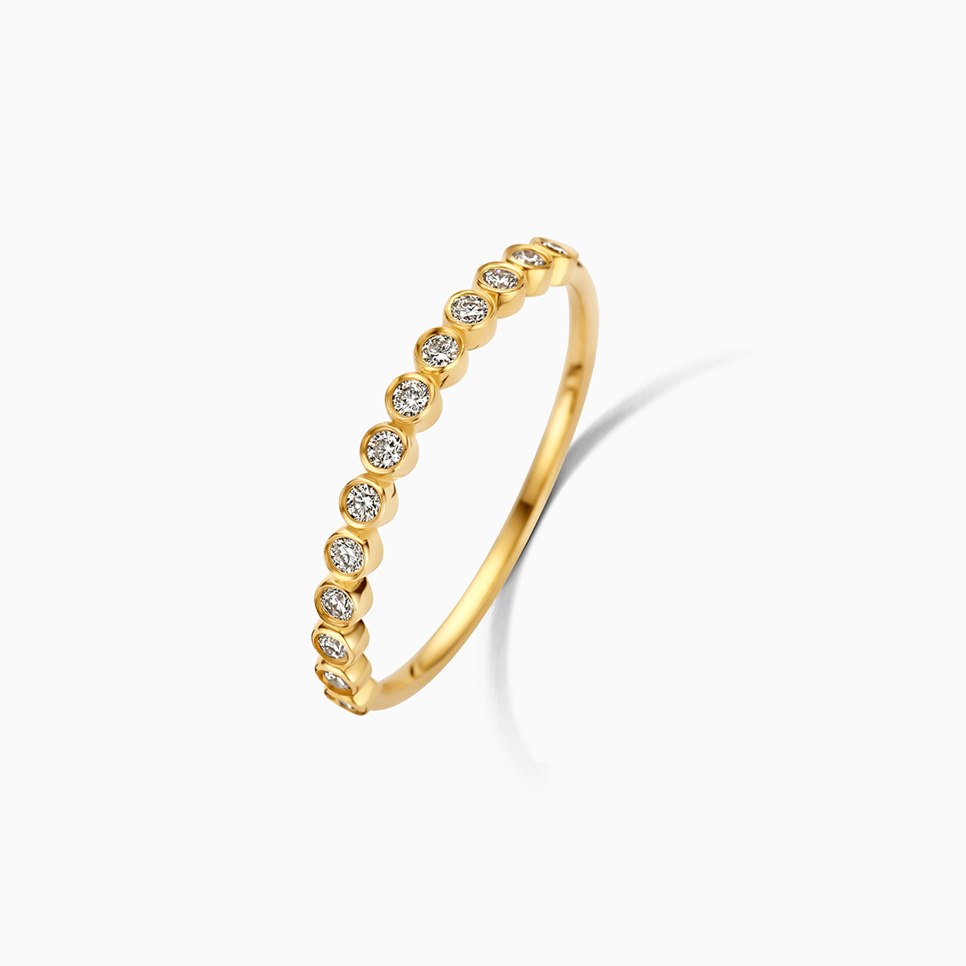 Aelina | Diamond Bubble Ring - Gold