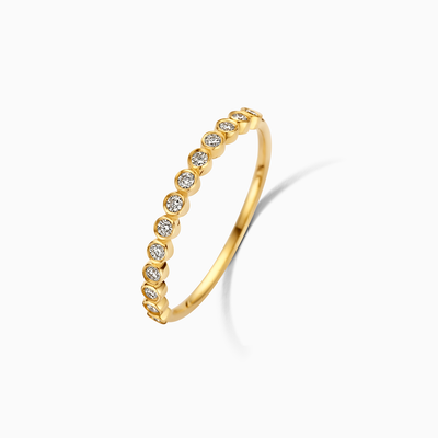 Aelina | Diamond Bubble Ring - Gold