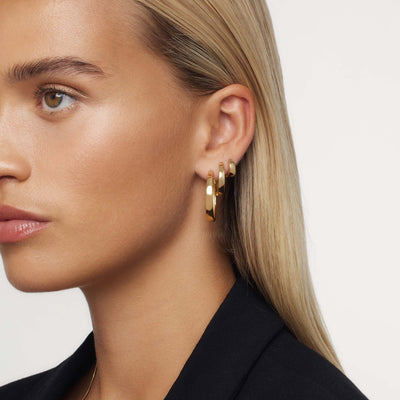 Celestia | Statement Hoops - Gold