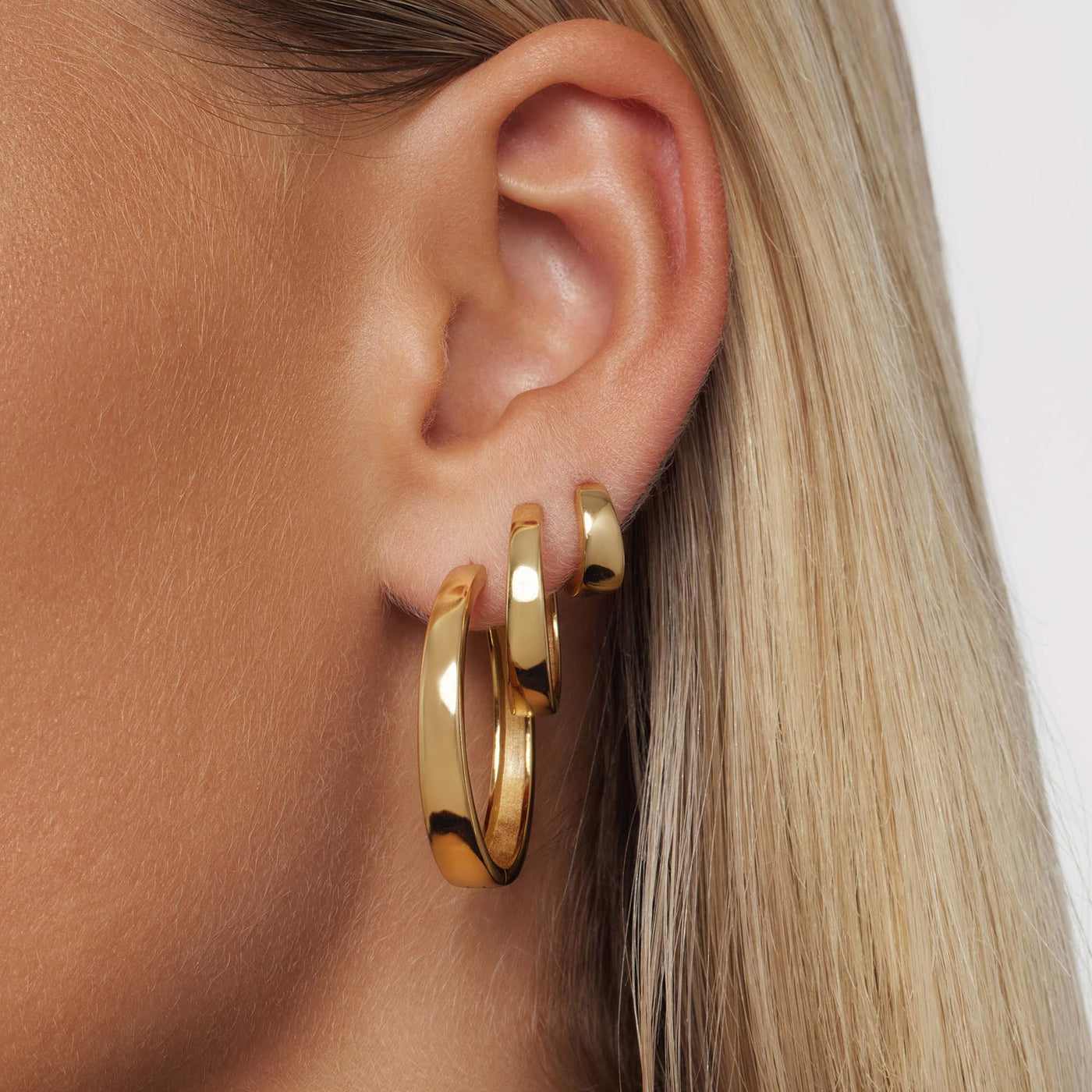 Celestia | Statement Hoops - Gold