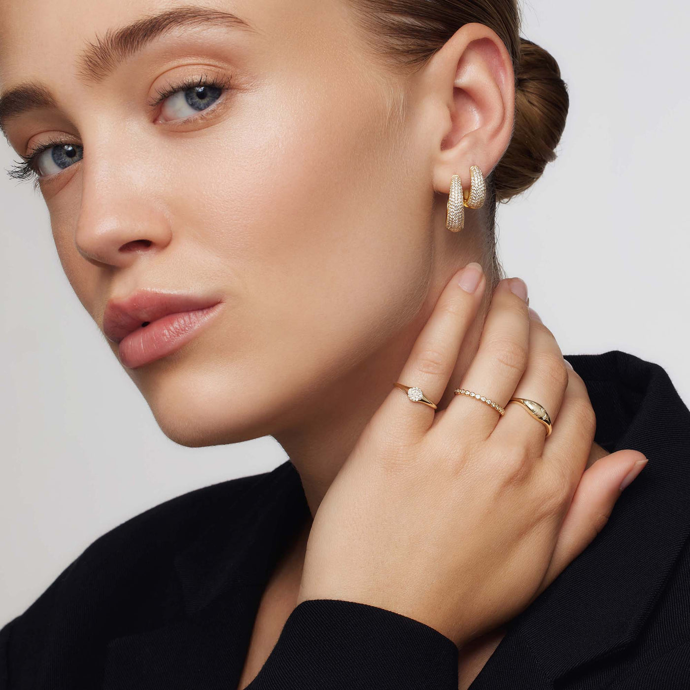 Delfina | Diamond Dome Ring - Gold