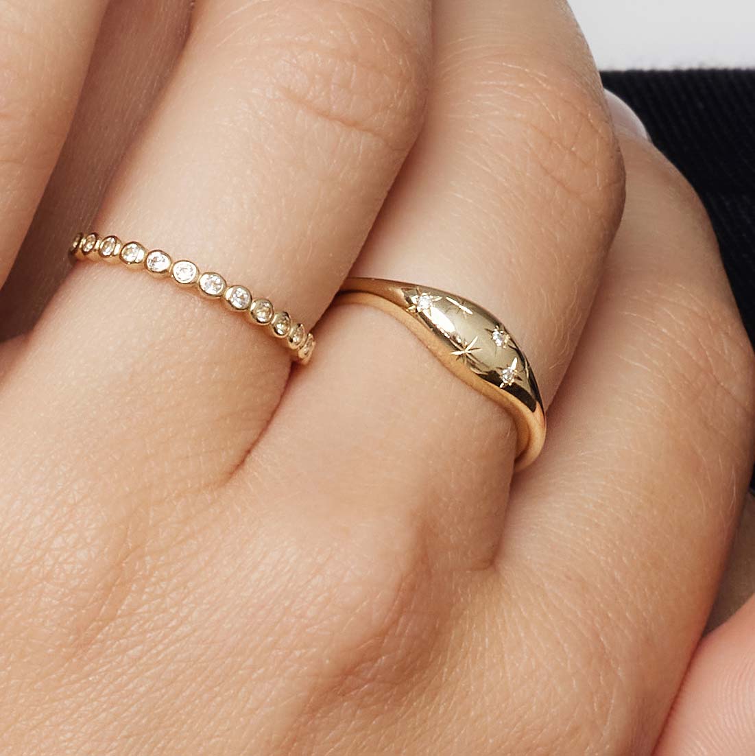Delfina | Diamond Dome Ring - Gold