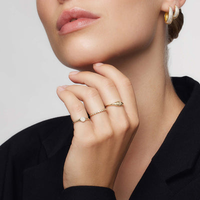 Delfina | Diamond Dome Ring - Gold