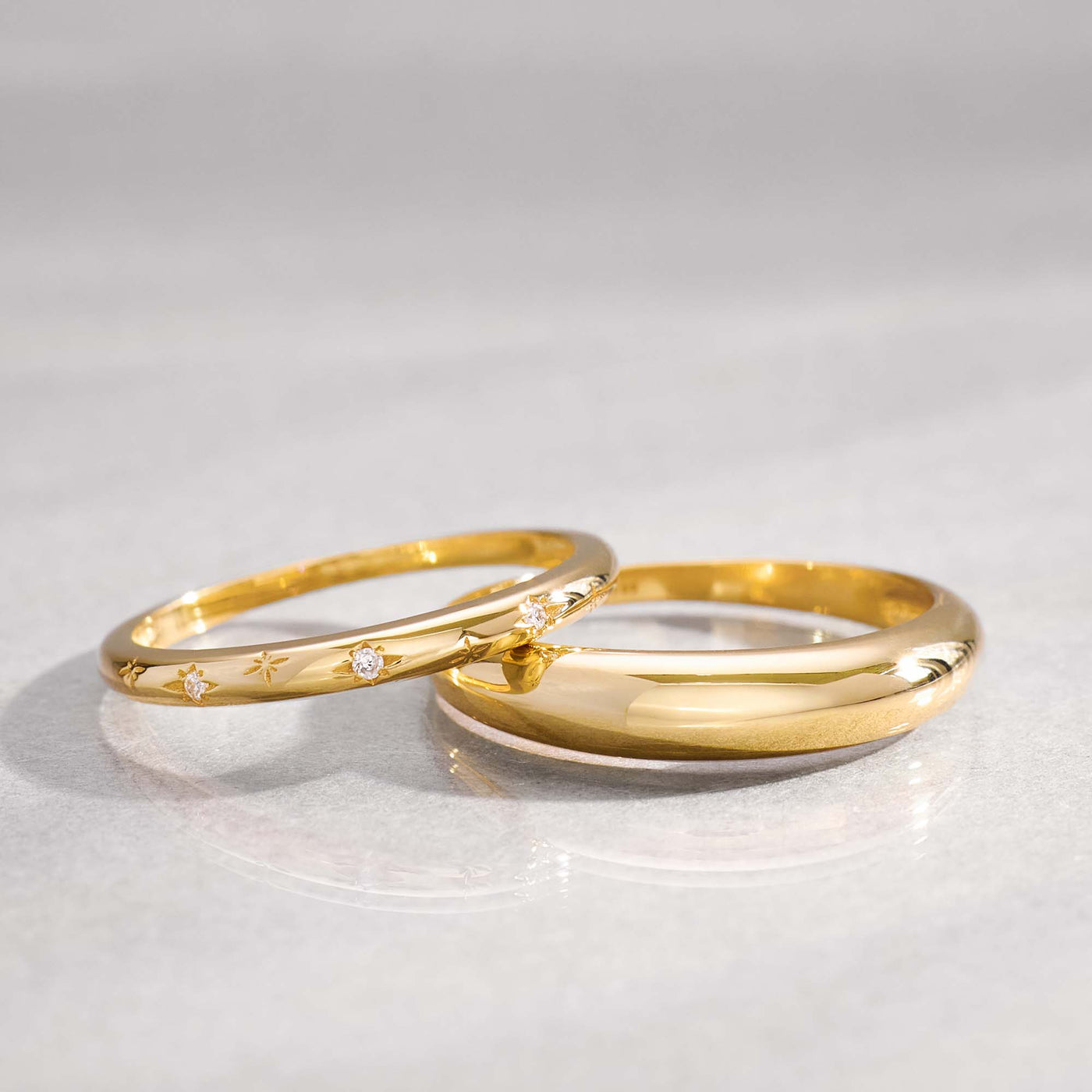 Alessia | Midi Dome Ring - Gold