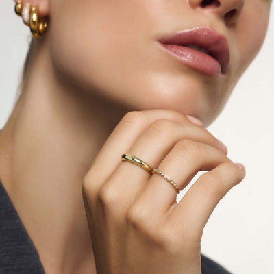 Alessia | Midi Dome Ring - Gold
