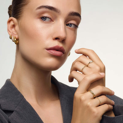 Alessia | Midi Dome Ring - Gold