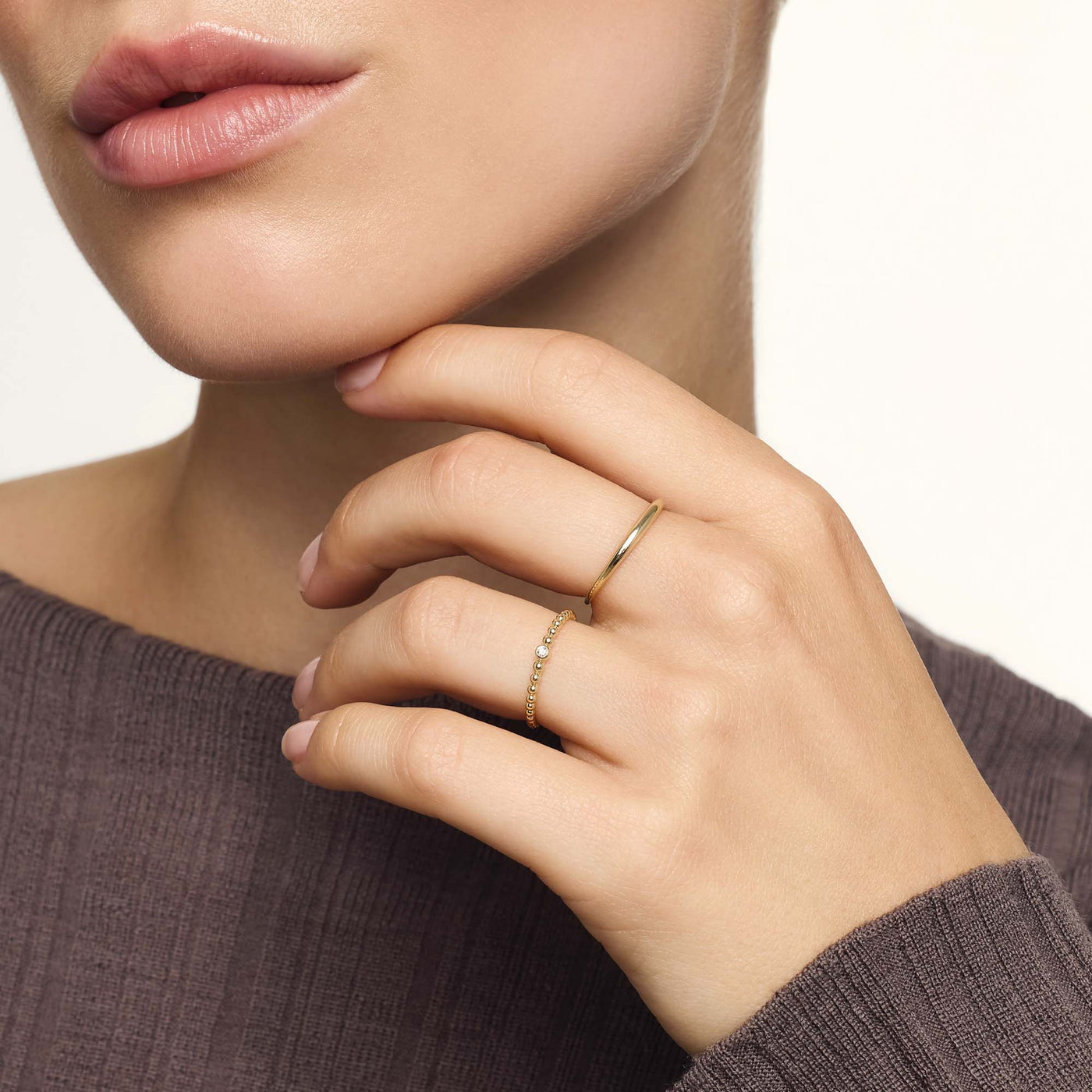 Sylvia | Slim Dome Ring - Gold