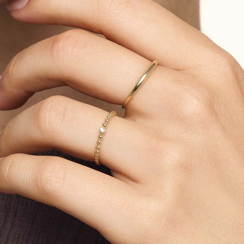 Sylvia | Slim Dome Ring - Gold