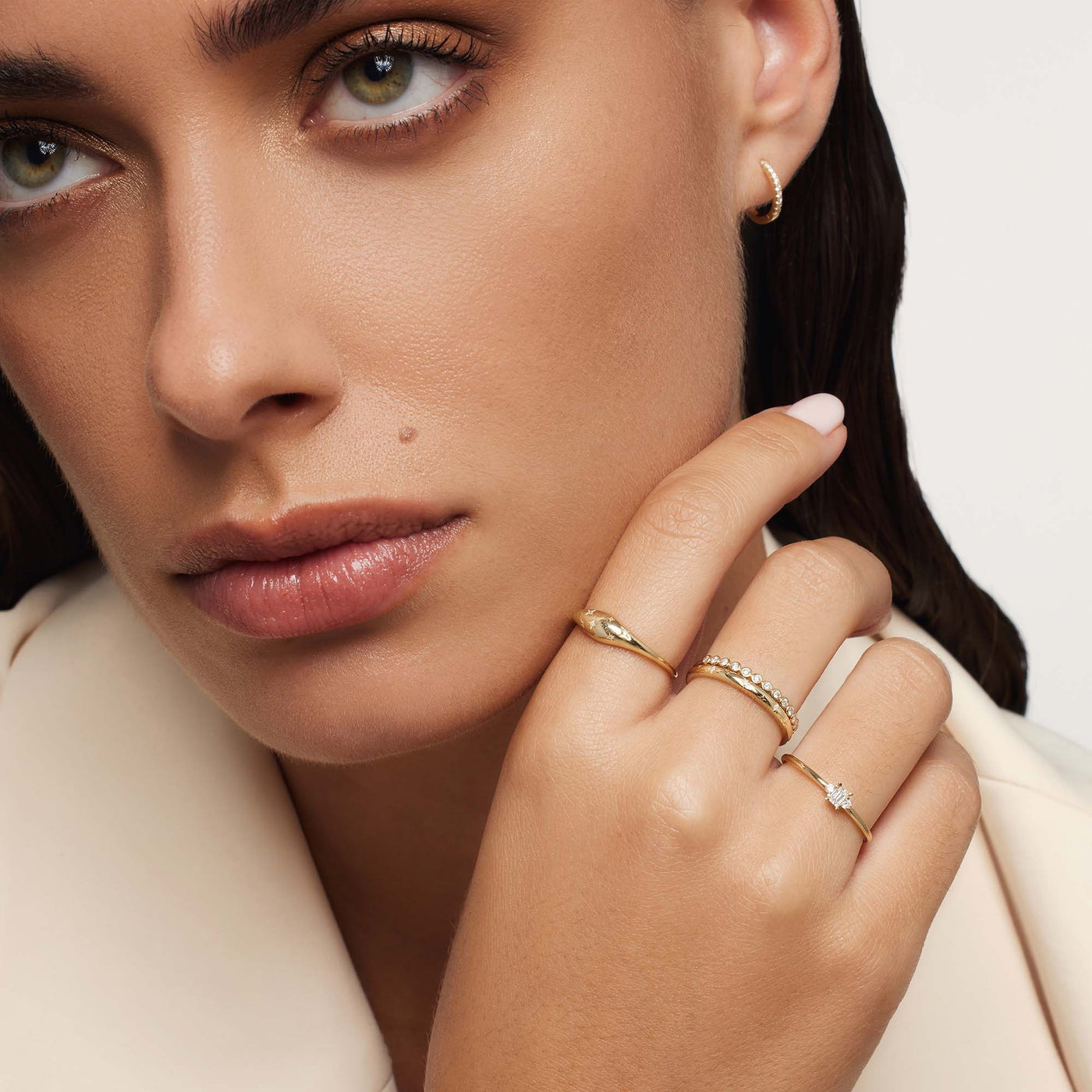 Delfina | Diamond Dome Ring - Gold