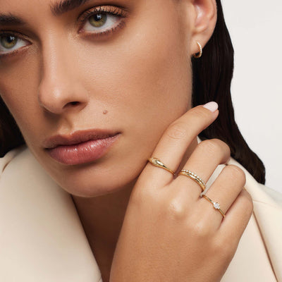 Delfina | Diamond Dome Ring - Gold