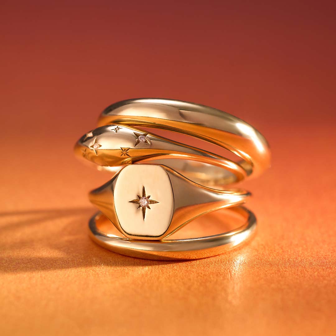 Delfina | Diamond Dome Ring - Gold