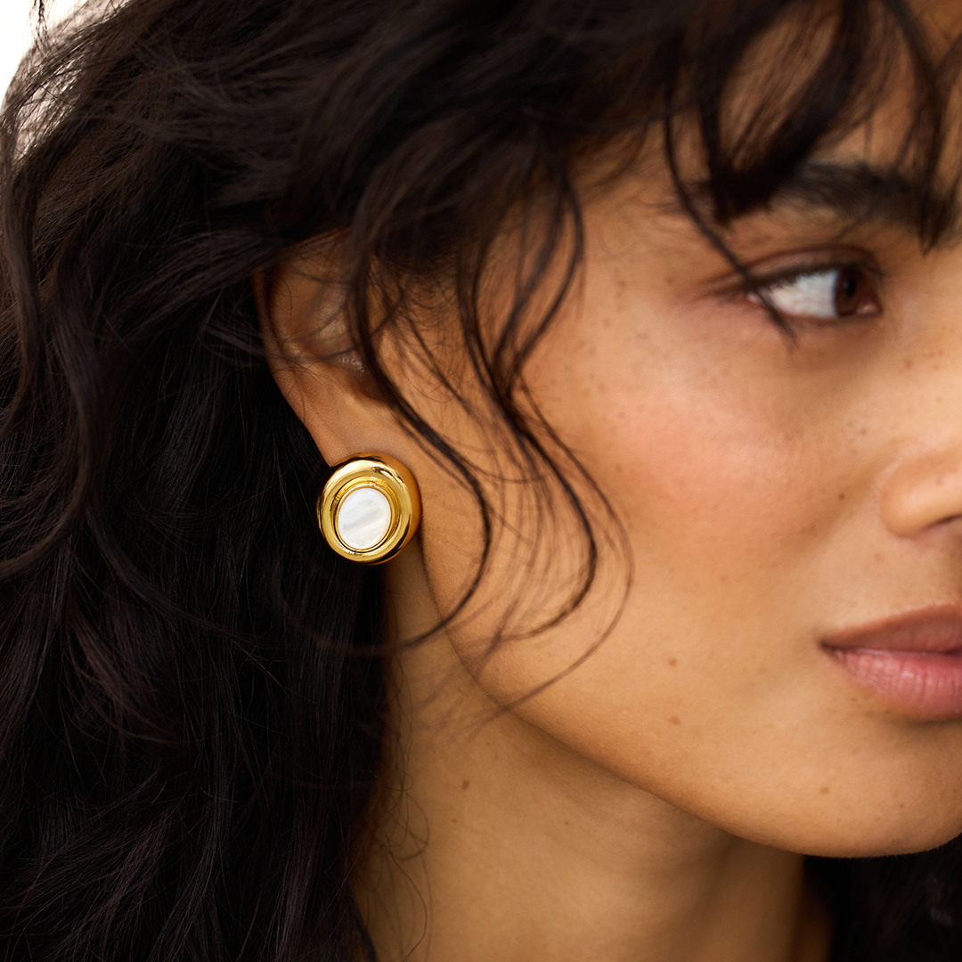 Giselle | Pearl Drop Earrings - Gold