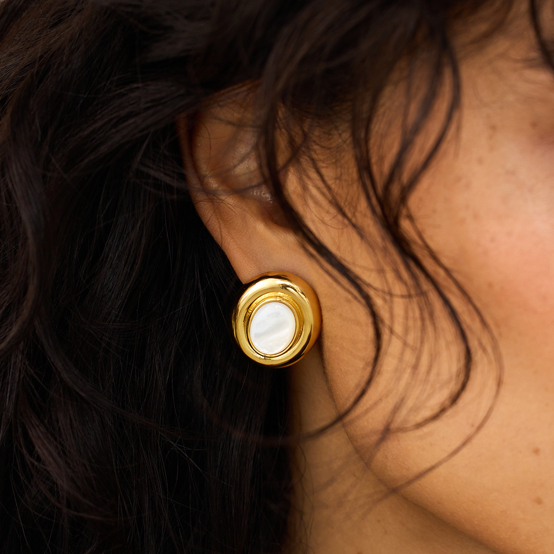 Giselle | Pearl Drop Earrings - Gold